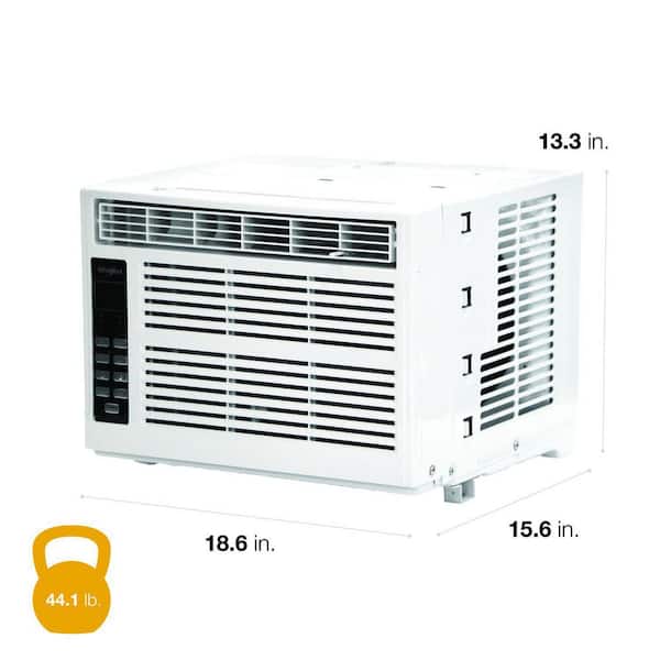 6,000 BTU (DOE) 115-Volt Window Air Conditioner Cools 250 sq. ft. with Dehumidifier, Remote and Digital Display in White