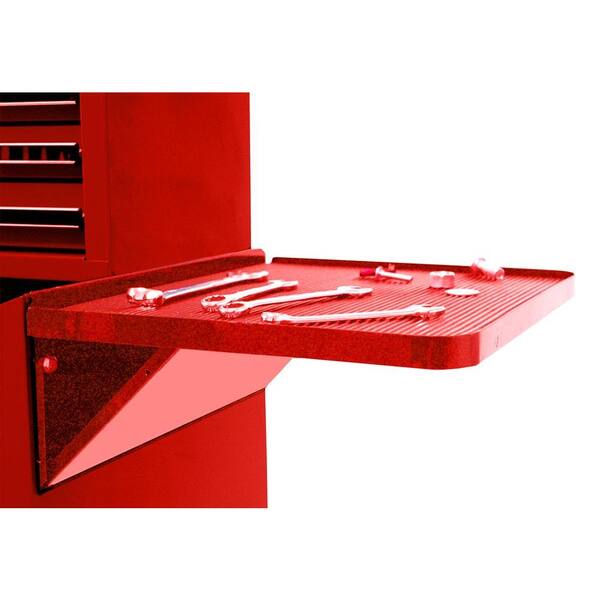Homak Professional 27 in. Side Folding Shelf in Red