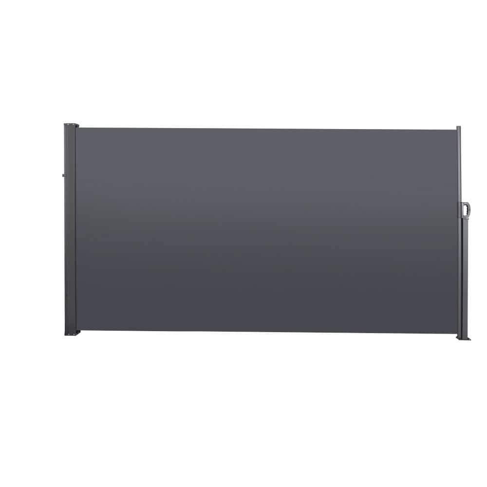 Dark Grey 118'' x 63'' Retractable Outdoor Privacy Screen Awning