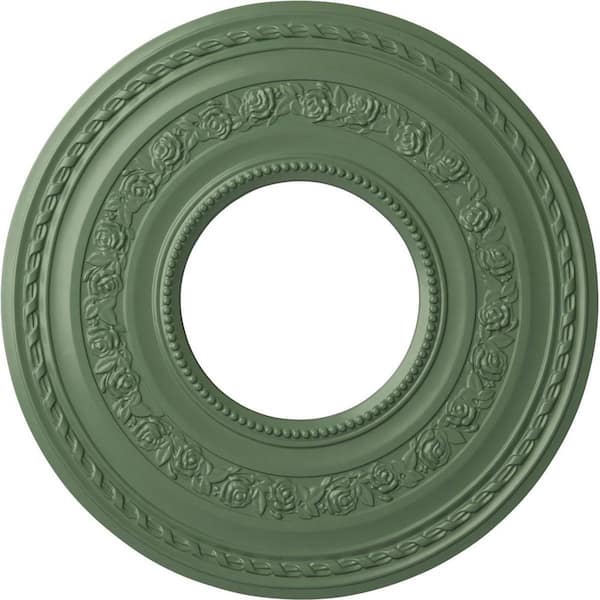 Ekena Millwork 1-1/8" x 29-3/8" x 29-3/8" Polyurethane Anthony Ceiling , Hand-Painted Athenian Green