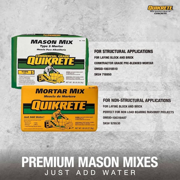 Quikrete 80 lb. Type S Mason Mix 113680 - The Home Depot