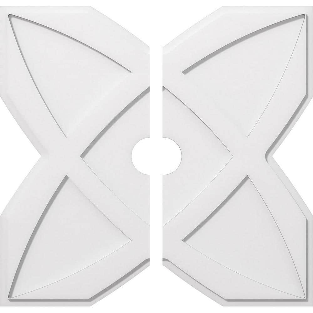 1 in. P X 11 in. C X 32 in. OD X 4 in. ID Titus Architectural Grade PVC Contemporary Ceiling Medallion, Two Piece price history on PriceWatchPro