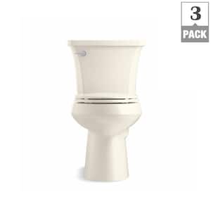 Highline Arc The Complete Solution 2-piece 1.28 GPF Single Flush Elongated Toilet in Biscuit, Seat Included (3-Pack)