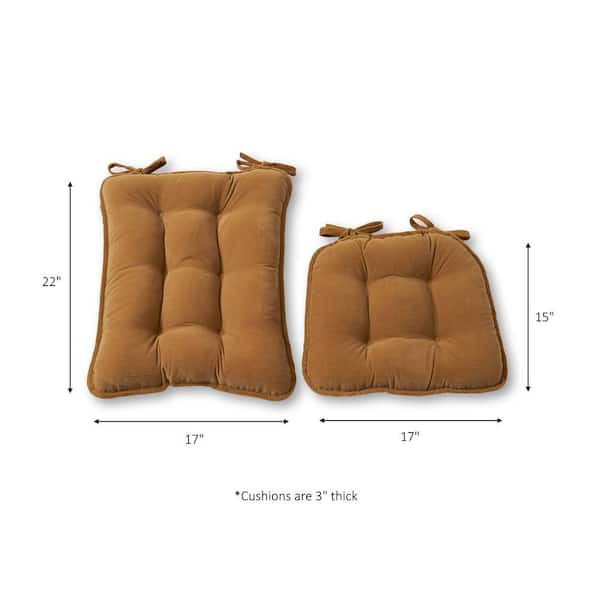 Greendale Home Fashions Jumbo Rocking Chair Cushion- Cherokee Solid- Khaki Greendale Home Fashions Jumbo Rocking Chair Cushion- Cherokee Solid- Khaki