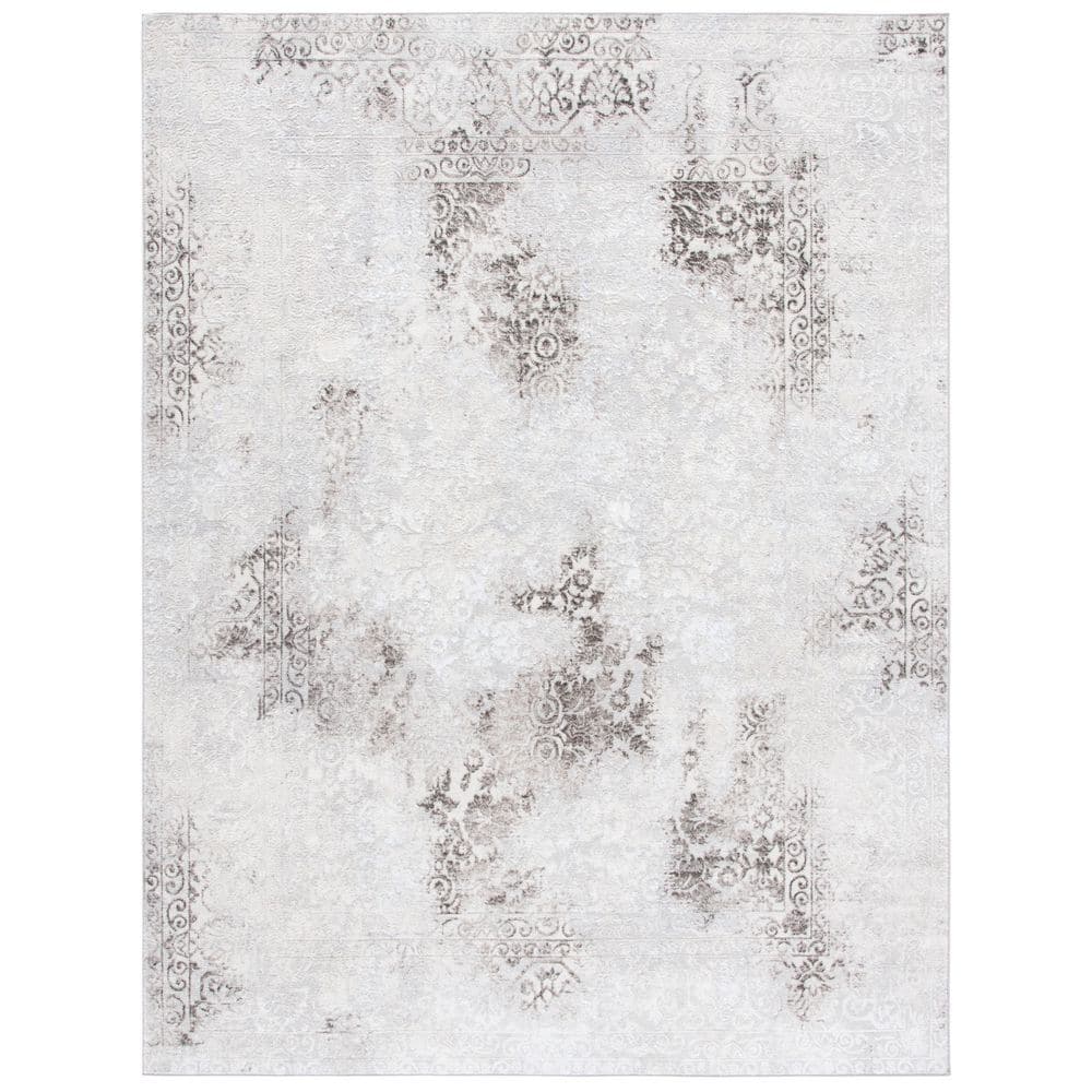 Orchard 9 ft. x 12 ft. Gray/Light Gray Distressed Ornate Area Rug price history on PriceWatchPro