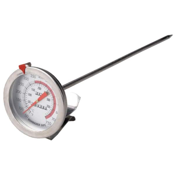 Oil Thermometer Deep Fry + Skimmer Spoon, Deep Fryer Thermometer with Clip,  Frying Thermometer has 12 Stem, Strainer Spoon With Handle Is 5 Diameter  For Frying And cooking. 