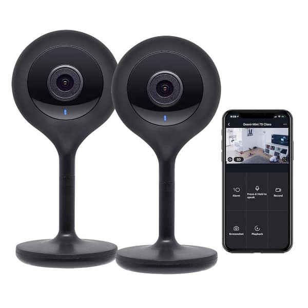 Geeni LOOK 1080p HD Smart Wi-Fi Security Camera System with Night Vision Motion Detection 2-Way Audio No Hub Required (2-Pack)