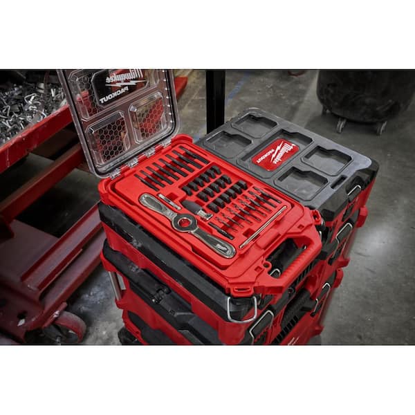 Milwaukee SAE Tap and Die PACKOUT Set w/Hex-LOK 2-in-1 Handle (38