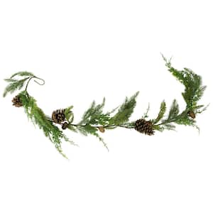 5 ft. Mixed Pine and Pinecone Artificial Christmas Garland Unlit