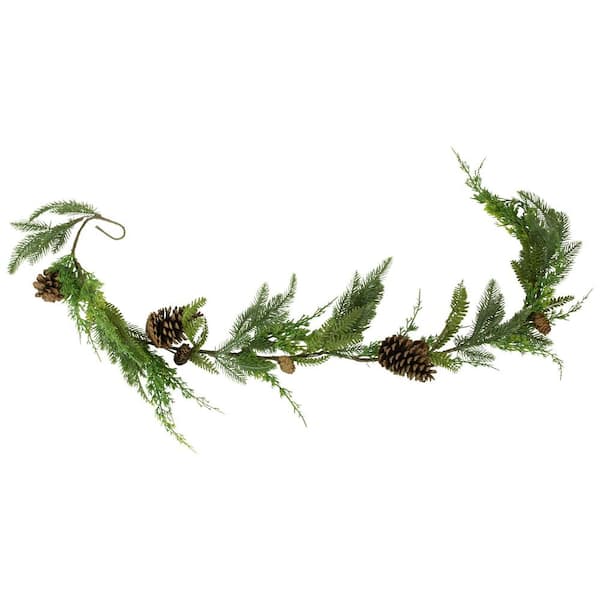 5 ft. Mixed Pine and Pinecone Artificial Christmas Garland Unlit