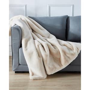 Cassilda Luxury Chinchilla Faux Fur Throw Blanket (50" x 60")