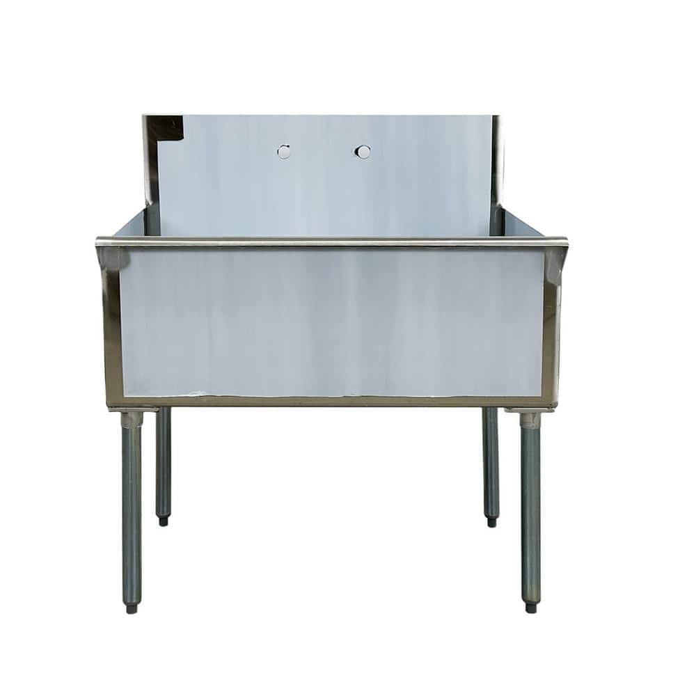36 inch Brushed Stainless Steel Freestanding Commercial Sink