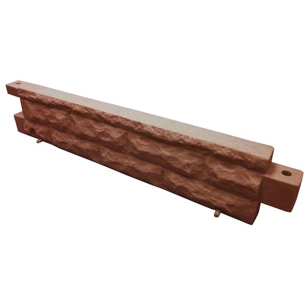 Unbranded 10 in. Polyethylene Garden Wizard Landscape Border Red Brick