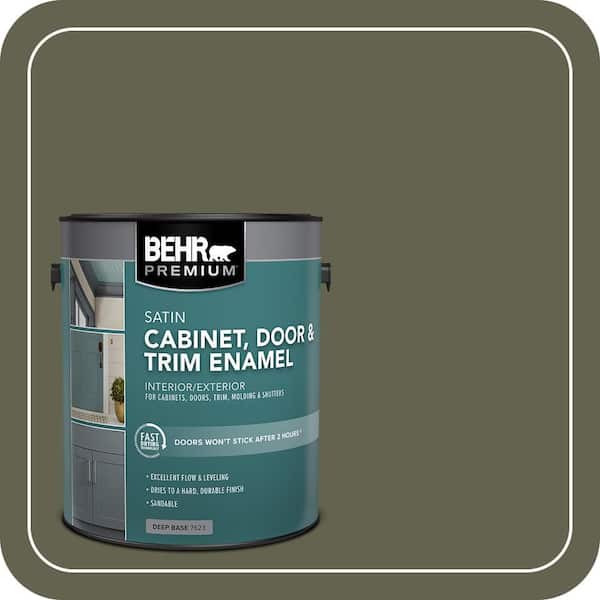 BEHR PREMIUM 1 gal. #N350-7A Mountain Olive Satin Enamel Interior