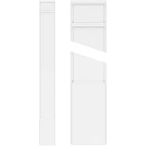 2 in. x 10 in. x 60 in. Smooth PVC Pilaster Moulding with Decorative Capital and Base (Pair)