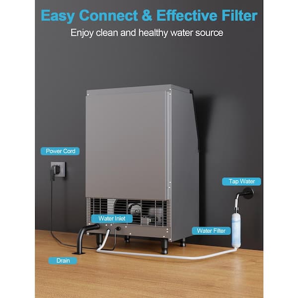 Coolski 100 lbs. /24H 20 in. Commercial Freestanding/Built-in Ice