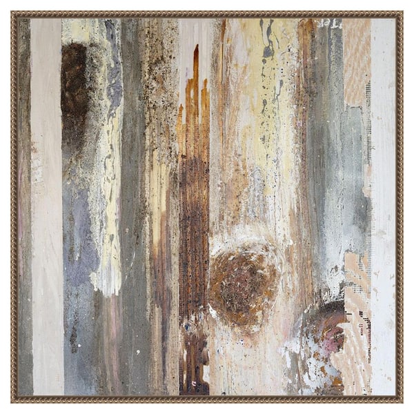 Amanti Art Textured Grain V by Erin McGee Ferrell 1 Piece Floater Frame Canvas Giclee Abstract Art Print 30 in. x 30 in.