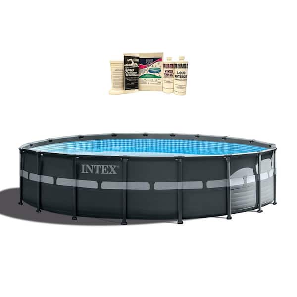 Intex 18 ft. W x 52 in. H x 52 in. D Ultra XTRA Frame Above Ground Pool with Pump and Winterizing Kit