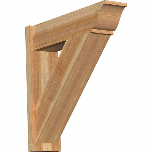 Ekena Millwork 8 in. x 30 in. x 30 in. Traditional Rough Sawn Western Red Cedar Outlooker