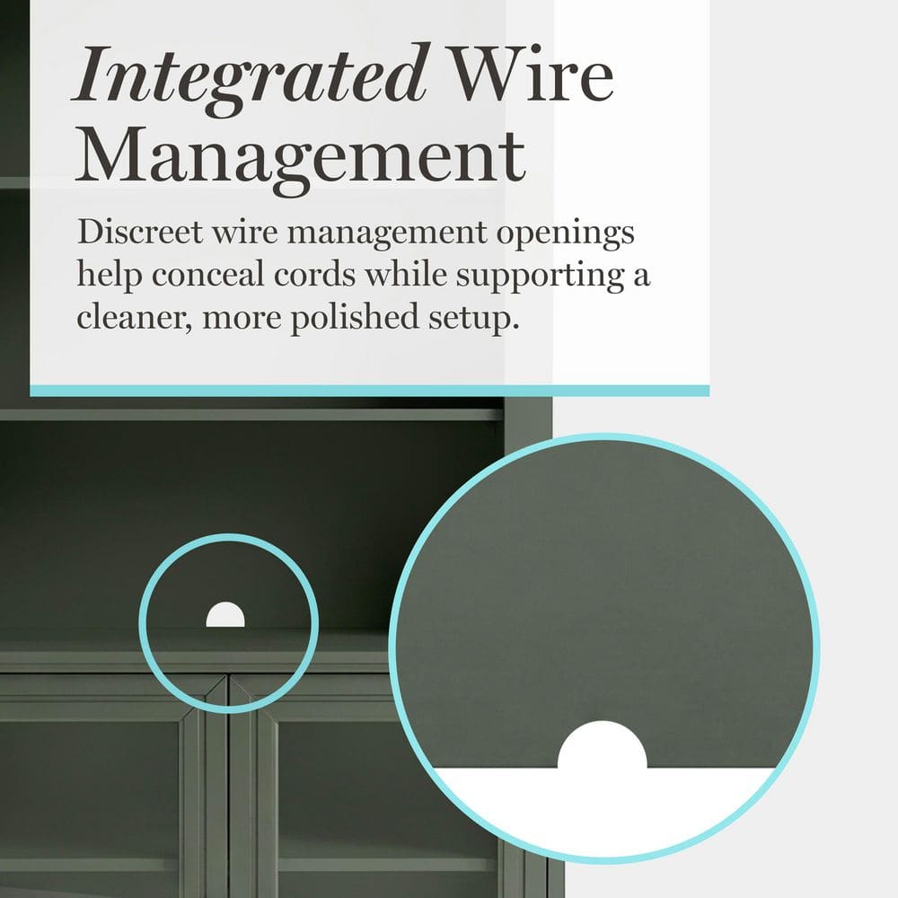 Infographic showing integrated wire management.