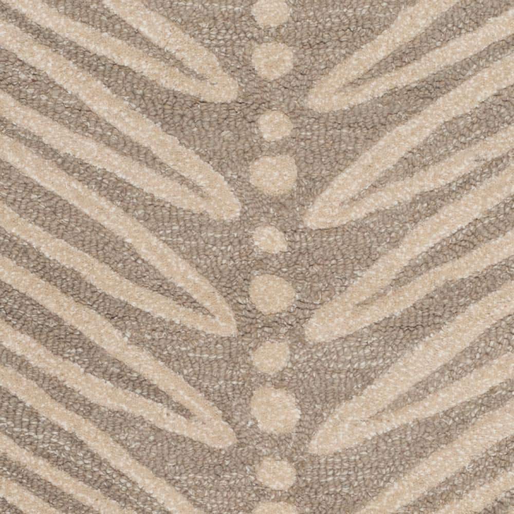 Gray Handmade Tufted Wool and Viscose Rug, 30" x 5"