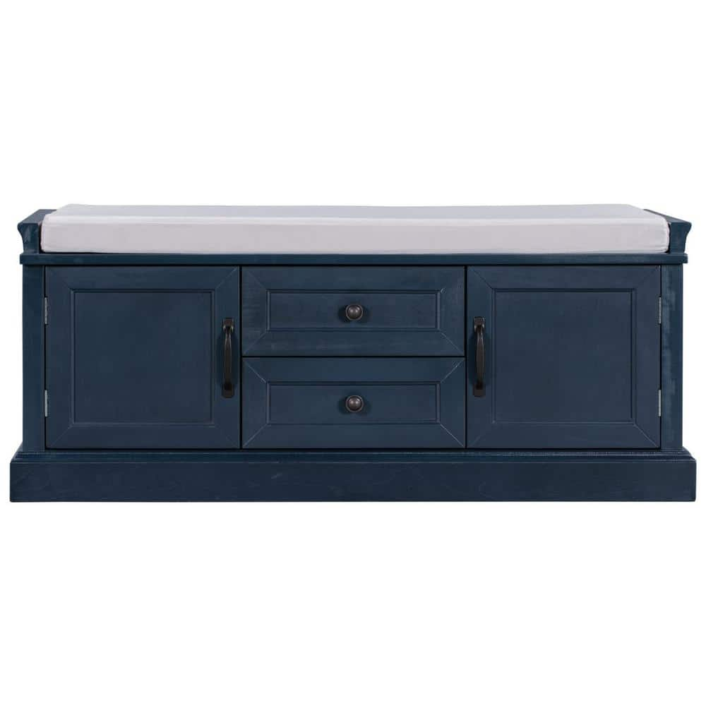 Multipurpose Entryway Shoe Storage Bench Red Barrel Studio Finish: Antique Navy