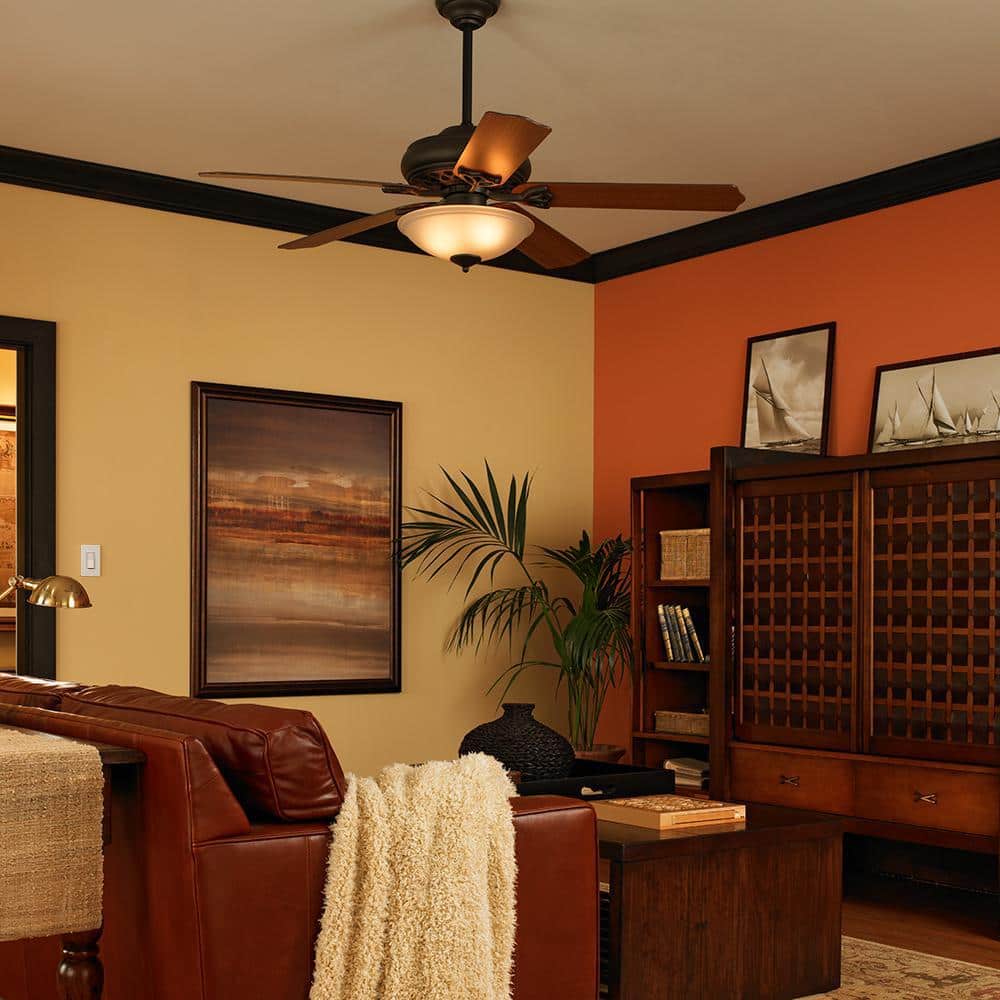 White In-Wall Rocker Fan Control Switch