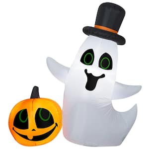 4 ft. Halloween Inflatable Ghost and Pumpkin