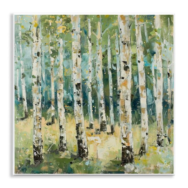 Stupell Industries Natural Birch Grove by LSR Design Studio Unframed Nature Graphic Art Print 12 in. x 12 in.