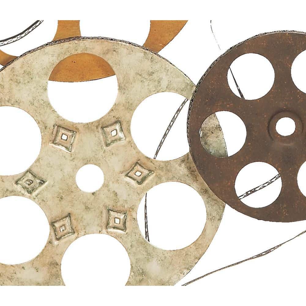 Multi-Colored Metal Film Reel Wall Sculpture