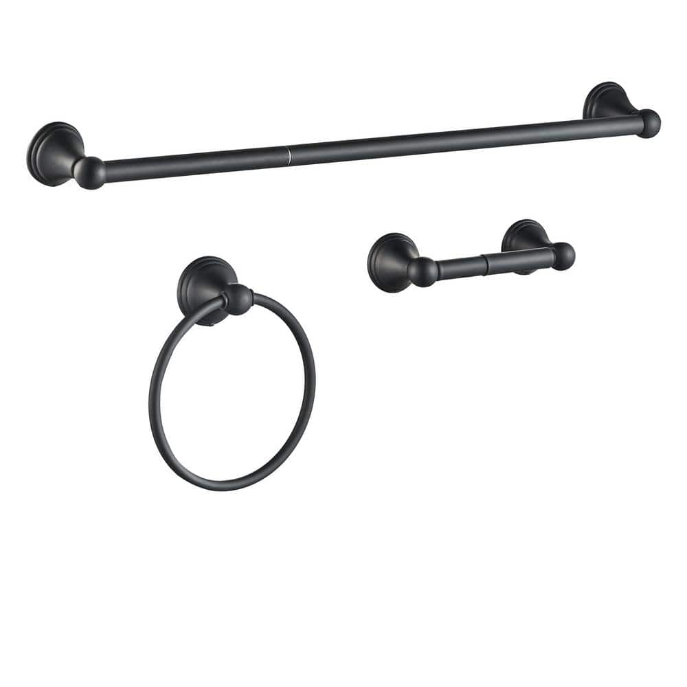 3 -Piece Bath Hardware Set with Included Mounting Hardware in Black price history on PriceWatchPro
