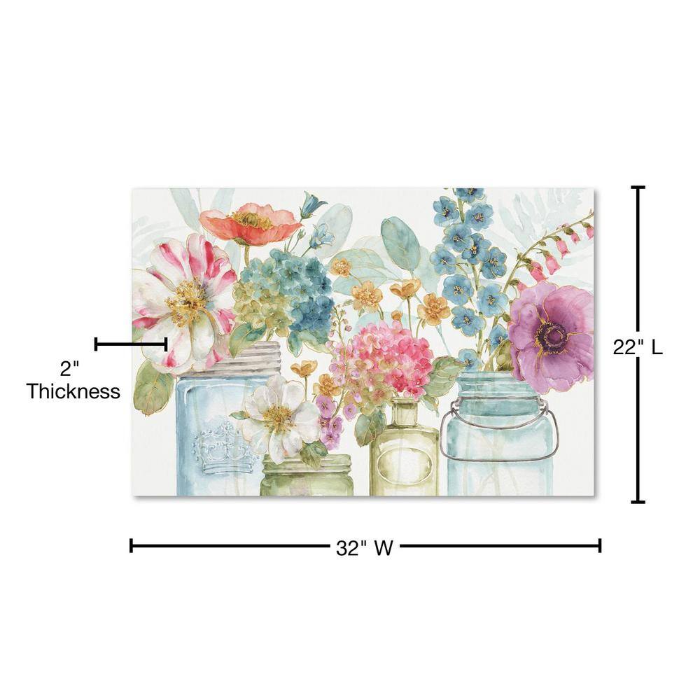 Lisa Audit Rainbow Seeds Flowers X Watercolor Canvas Art