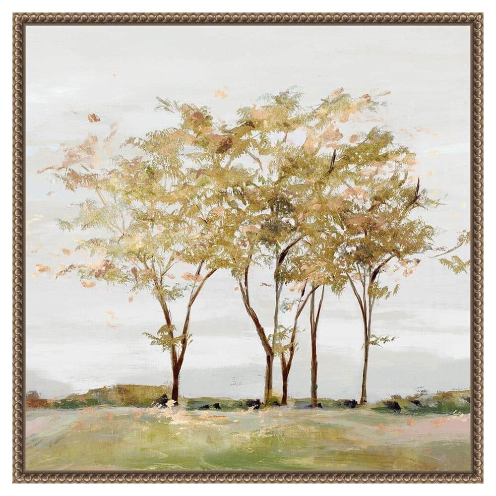 Golden Acre Wood Trees Framed Canvas Wall Art 22 x 22-in.