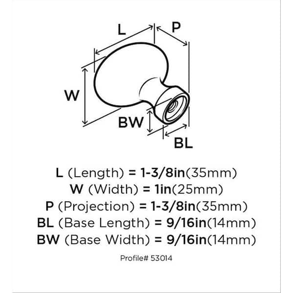 1-3/8 inch (35mm) Forge Cabinet Knob