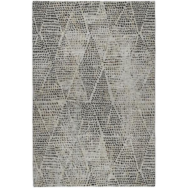 Dream Shag Premium Machine Washable Abstract ADS591 Gray 9 ft. x 12 ft. Area Rug