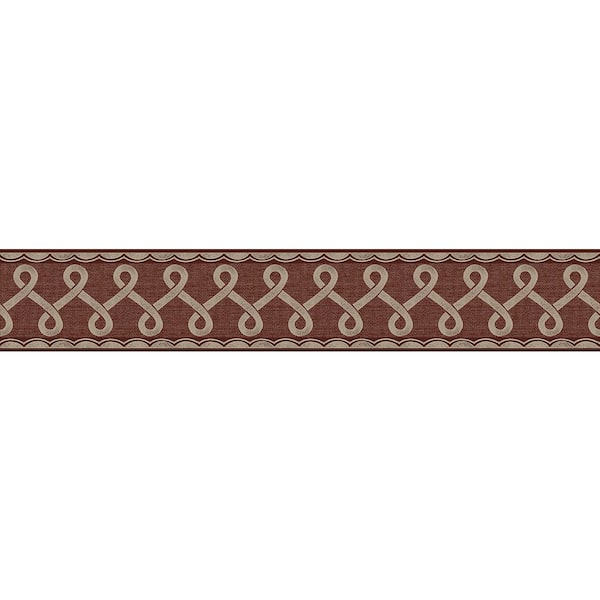 Scalloped Ribbon Red Trim Wall Border