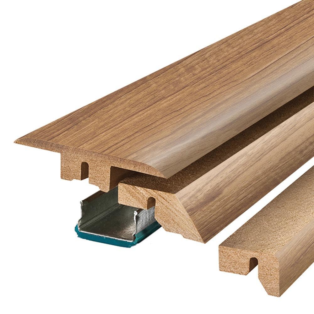 Caramel 0.75 in. T x 2.37 in. W x 78.7 in. L Textured Wood Look Laminate Moulding/Trim 4 in 1 Molding price history on PriceWatchPro