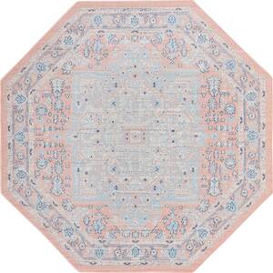 Whitney Milano Powder Pink 7 ft. 1 in. x 7 ft. 1 in. Area Rug