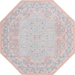 Whitney Milano Powder Pink 7 ft. 1 in. x 7 ft. 1 in. Area Rug