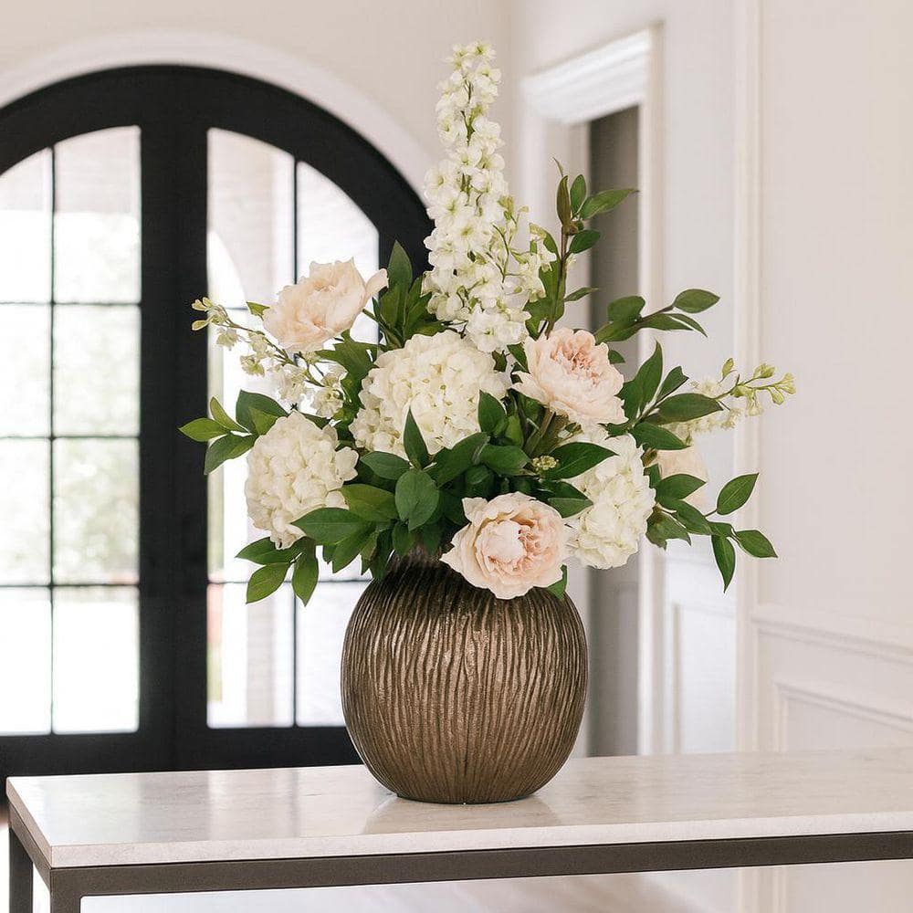 castellousa Bronze 8 in. x 8 in. Tall Round Decorative Handmade