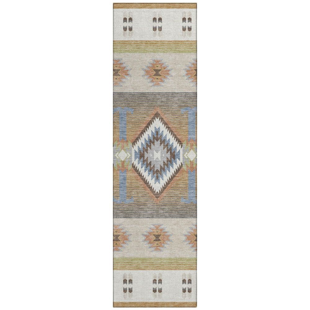 Chantille Machine Washable Indoor/Outdoor Abstract ACN2541 Ivory 2 ft. x 7 ft. Runner Rug price history on PriceWatchPro
