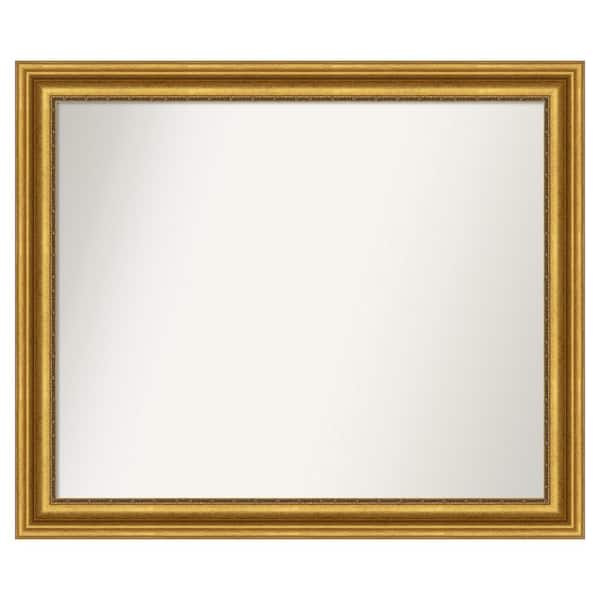 Amanti Art Parlor Gold 43.75 in. W x 36.75 in. H Custom Non-Beveled Recycled Polystyrene Framed Bathroom Vanity Wall Mirror