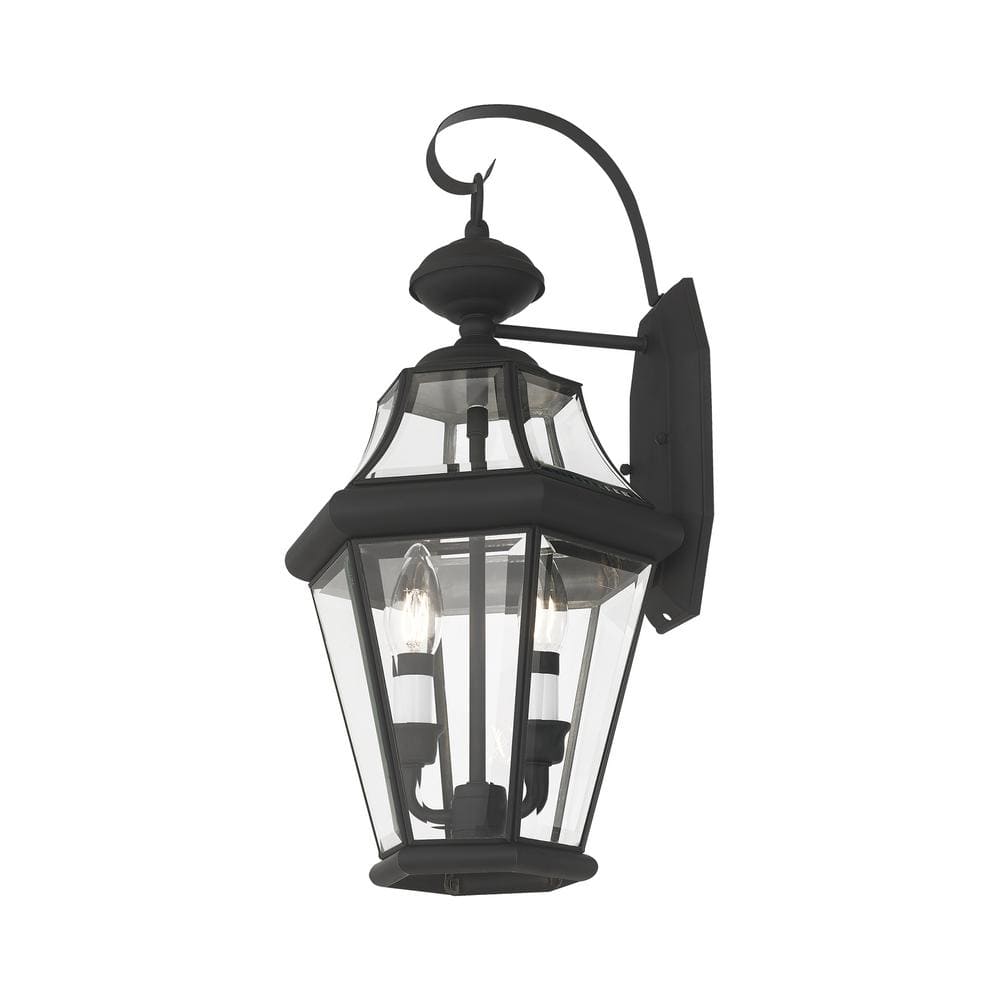 Georgetown Black Bronze 2-Light Outdoor Wall Lantern
