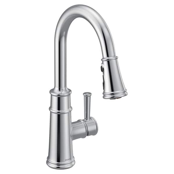 Belfield Chrome 15.63 in. H Pull Down Sprayer Kitchen Faucet with 360 Degree Spout Swivel
