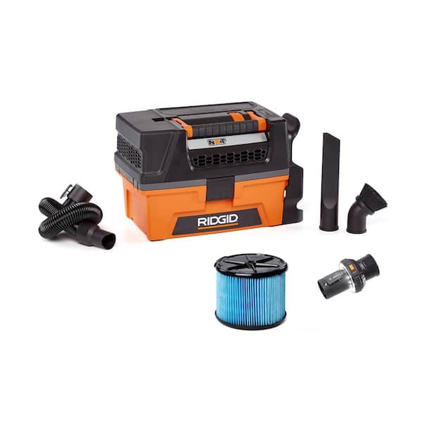 3 Gal. 5.0 Peak HP NXT Shop Vacuum HD0300 Wet Dry Vac with Fine Dust Filter, Locking Hose, Accessories and LED Cuff