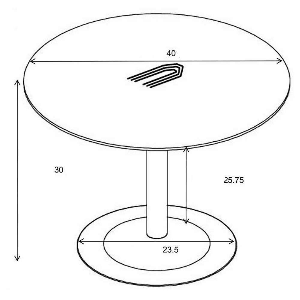 Cora 40'' Round Walnut and Black Dining Table