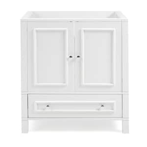 Williamsburg 30 in. W x 21 in. D x 34 in. H Bath Vanity Cabinet without Top in White