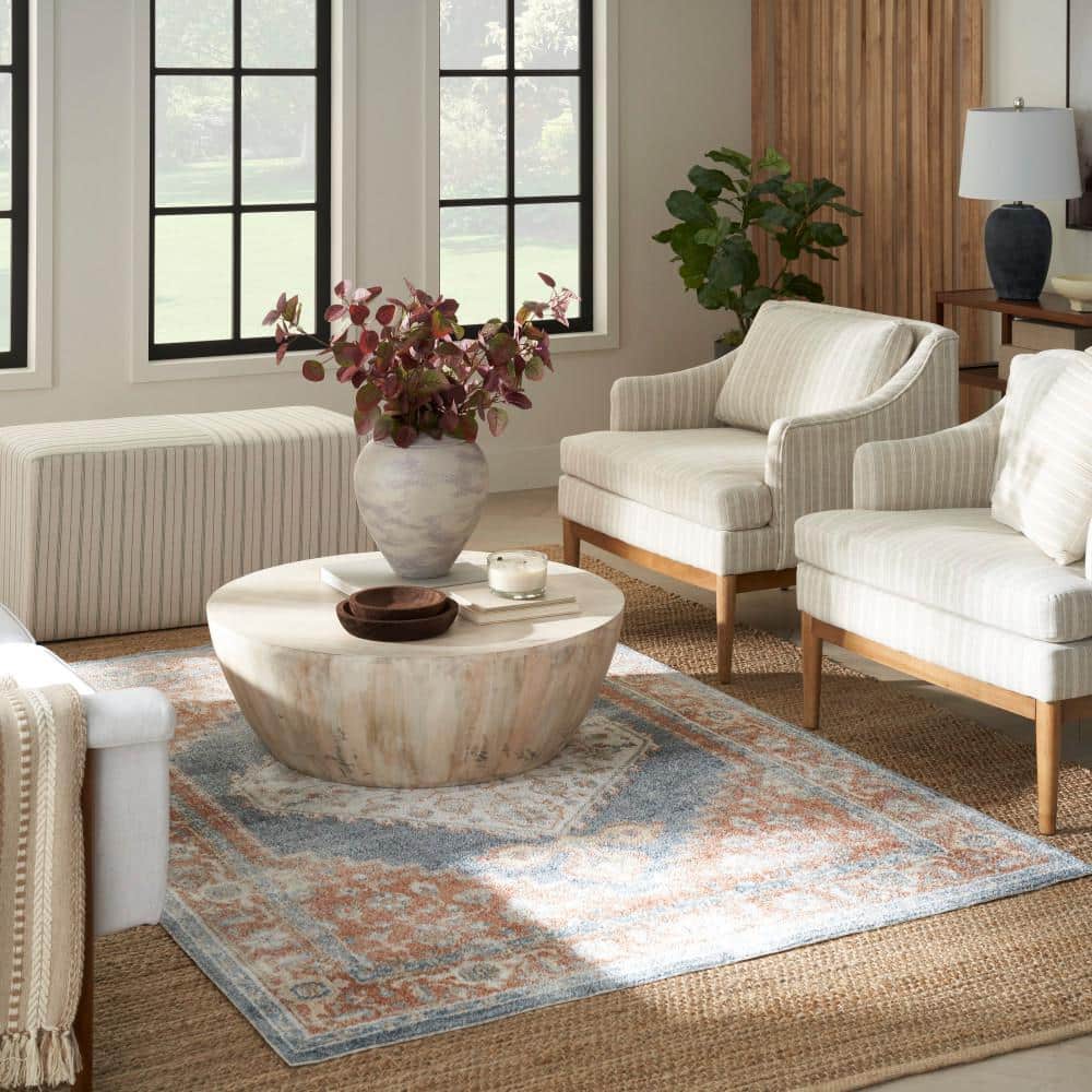 Natural Jute Handwoven Reversible 5' x 7' Area Rug