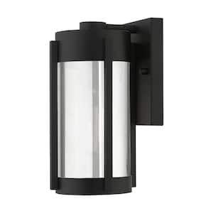Sheridan 1 Light Black with Brushed Nickel Candles Outdoor Wall Sconce
