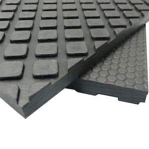 Maxx-Tuff 1/2 in. x 24 in. x 36 in. Black Heavy Duty Rubber Floor Protection Mat